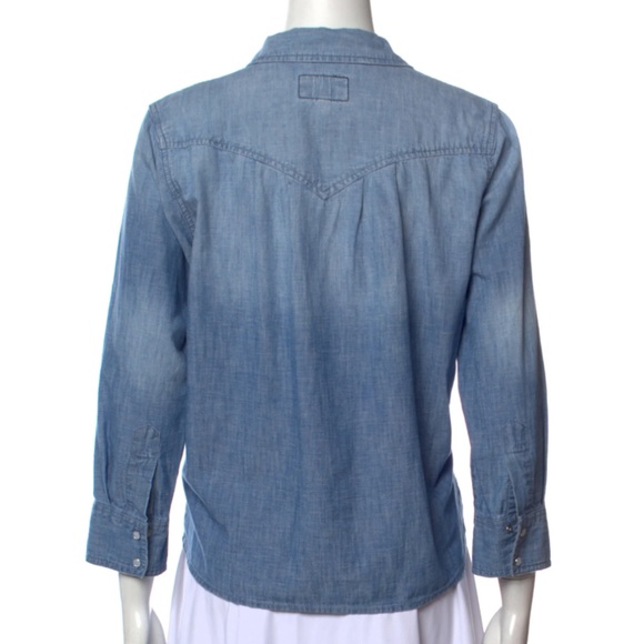 CURRENT/ELLIOTT Three-Quarter Sleeve Button-Up Top - Picture 2 of 2